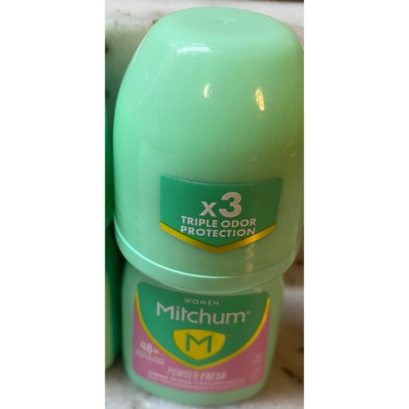 NEW 5 Sticks Mitchum Women Triple Odor Defense Deodorant Roll On Powder Fresh - Picture 2 of 3